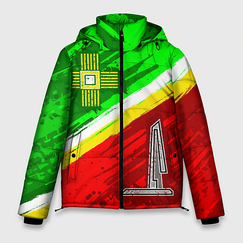 Мужская зимняя куртка Флаг Зеленограадского АО / 3D-Светло-серый – фото 1
