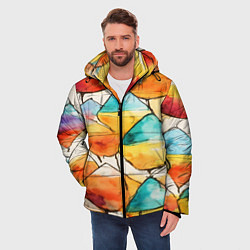 Куртка зимняя мужская Фонарики, цвет: 3D-черный — фото 2
