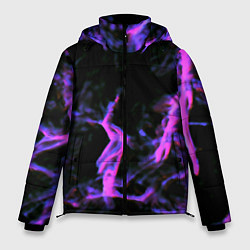 Куртка зимняя мужская Неоновая текстура разрывы текстура, цвет: 3D-красный