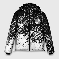 Куртка зимняя мужская BMW краски текстура, цвет: 3D-светло-серый