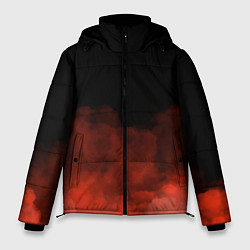 Куртка зимняя мужская Красный туман на чёрном, цвет: 3D-черный