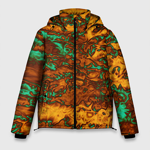 Мужская зимняя куртка Неон и медь / 3D-Черный – фото 1