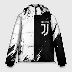 Куртка зимняя мужская Juventus краски чёрнобелые, цвет: 3D-светло-серый