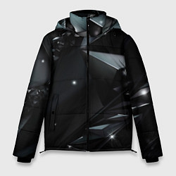 Куртка зимняя мужская Black luxury abstract, цвет: 3D-красный