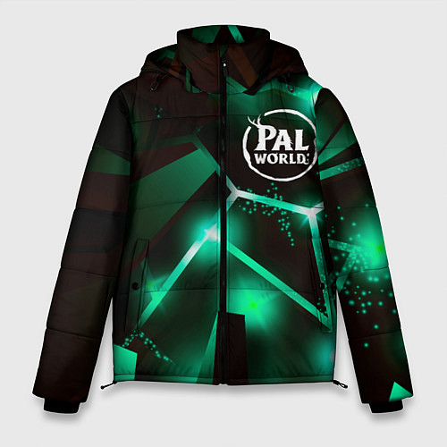 Мужская зимняя куртка Palworld разлом плит / 3D-Черный – фото 1