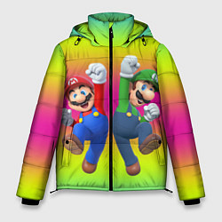Куртка зимняя мужская Братья Марио, цвет: 3D-красный