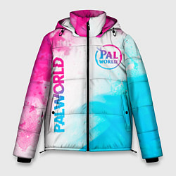 Мужская зимняя куртка Palworld neon gradient style вертикально