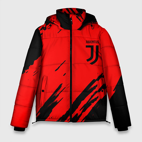 Мужская зимняя куртка Juventus краски спорт фк / 3D-Черный – фото 1