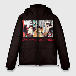 Куртка зимняя мужская Танджиро, Зеницу и Иноске, цвет: 3D-красный