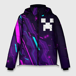 Куртка зимняя мужская Minecraft neon gaming, цвет: 3D-черный