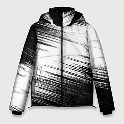 Куртка зимняя мужская Белые помехи, цвет: 3D-черный