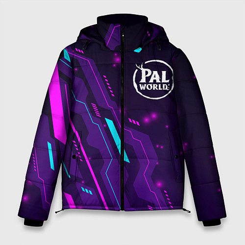 Мужская зимняя куртка Palworld neon gaming / 3D-Черный – фото 1