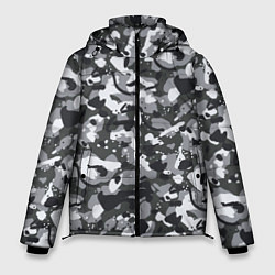 Куртка зимняя мужская Серый пиксельный камуфляж, цвет: 3D-черный