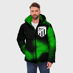 Куртка зимняя мужская Atletico Madrid sport halftone, цвет: 3D-черный — фото 2