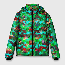 Куртка зимняя мужская Разноцветные осколки стекла, цвет: 3D-светло-серый