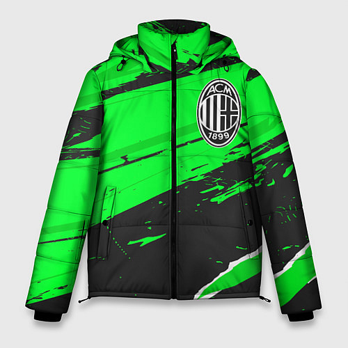 Мужская зимняя куртка AC Milan sport green / 3D-Черный – фото 1