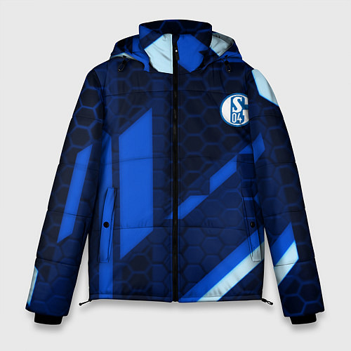 Мужская зимняя куртка Schalke 04 sport geometry / 3D-Черный – фото 1