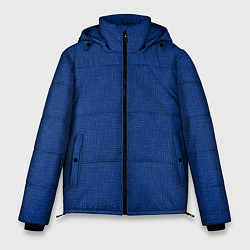 Куртка зимняя мужская Текстура синий однотонный, цвет: 3D-черный