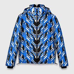 Куртка зимняя мужская Синяя техно броня, цвет: 3D-черный