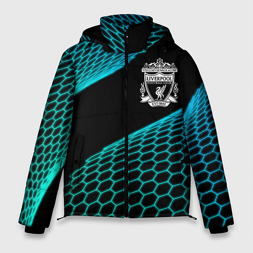 Мужская зимняя куртка Liverpool football net / 3D-Черный – фото 1