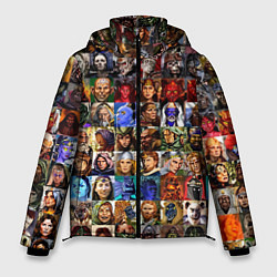 Куртка зимняя мужская Портреты всех героев, цвет: 3D-красный