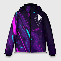 Куртка зимняя мужская No Mans Sky neon gaming, цвет: 3D-черный