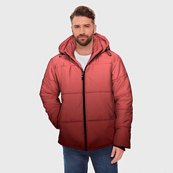 Куртка зимняя мужская Оттенок розовый антик градиент, цвет: 3D-светло-серый — фото 2