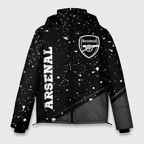 Мужская зимняя куртка Arsenal sport на темном фоне вертикально / 3D-Черный – фото 1