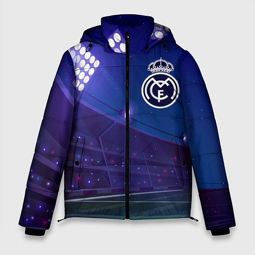 Мужская зимняя куртка Real Madrid ночное поле / 3D-Черный – фото 1
