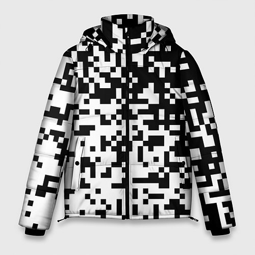 Мужская зимняя куртка Камуфляж городской / 3D-Черный – фото 1