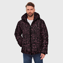 Куртка зимняя мужская Мозаика тёмно-красный, цвет: 3D-черный — фото 2