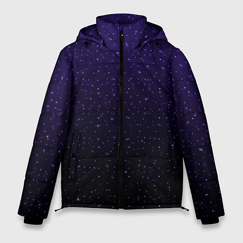Мужская зимняя куртка Градиент ночной фиолетово-чёрный / 3D-Черный – фото 1