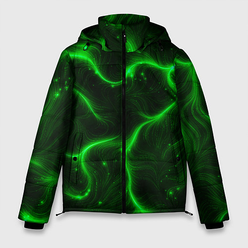Мужская зимняя куртка Светящиеся волосяной узор / 3D-Черный – фото 1