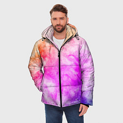Куртка зимняя мужская Colorful smoke 1, цвет: 3D-светло-серый — фото 2