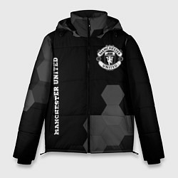 Мужская зимняя куртка Manchester United sport на темном фоне вертикально