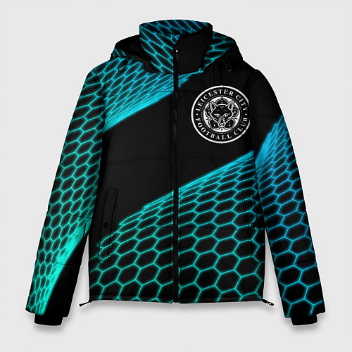 Мужская зимняя куртка Leicester City football net / 3D-Черный – фото 1