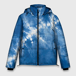 Куртка зимняя мужская Японский тай-дай абстракция, цвет: 3D-черный