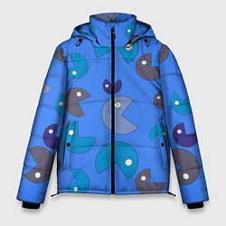 Куртка зимняя мужская Кусака ПакМан паттерн, цвет: 3D-светло-серый