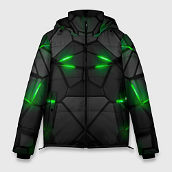 Куртка зимняя мужская Броня в стиле киберпанка в виде плит, цвет: 3D-черный