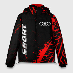 Куртка зимняя мужская Audi red sport tires, цвет: 3D-черный