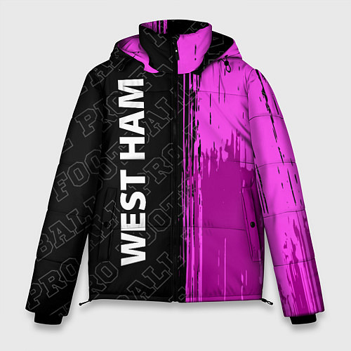 Мужская зимняя куртка West Ham pro football по-вертикали / 3D-Черный – фото 1