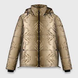 Куртка зимняя мужская Коричневый градиент с узором, цвет: 3D-светло-серый