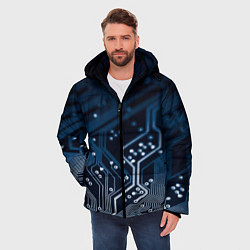 Куртка зимняя мужская Дорожки платы, цвет: 3D-светло-серый — фото 2