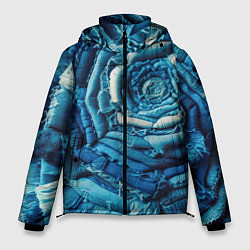 Куртка зимняя мужская Джинсовая роза - нейросеть, цвет: 3D-черный