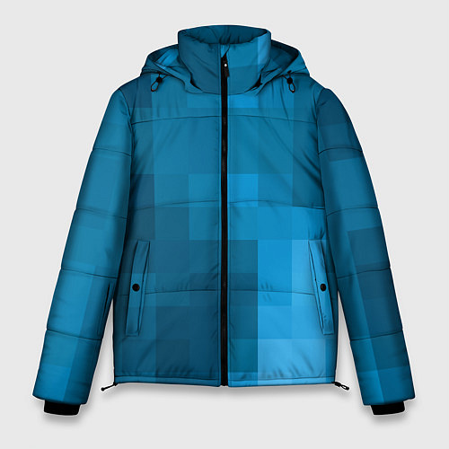 Мужская зимняя куртка Minecraft water cubes / 3D-Черный – фото 1