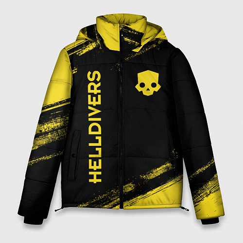 Мужская зимняя куртка Helldivers: Skull Logo / 3D-Светло-серый – фото 1