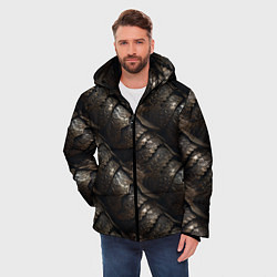 Куртка зимняя мужская Классическая старая броня текстура, цвет: 3D-светло-серый — фото 2