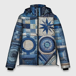 Куртка зимняя мужская Denim patchwork - ai art, цвет: 3D-светло-серый