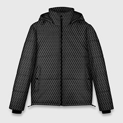Куртка зимняя мужская Тёмно-серый паттерн сетка, цвет: 3D-черный