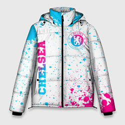 Куртка зимняя мужская Chelsea neon gradient style вертикально, цвет: 3D-черный